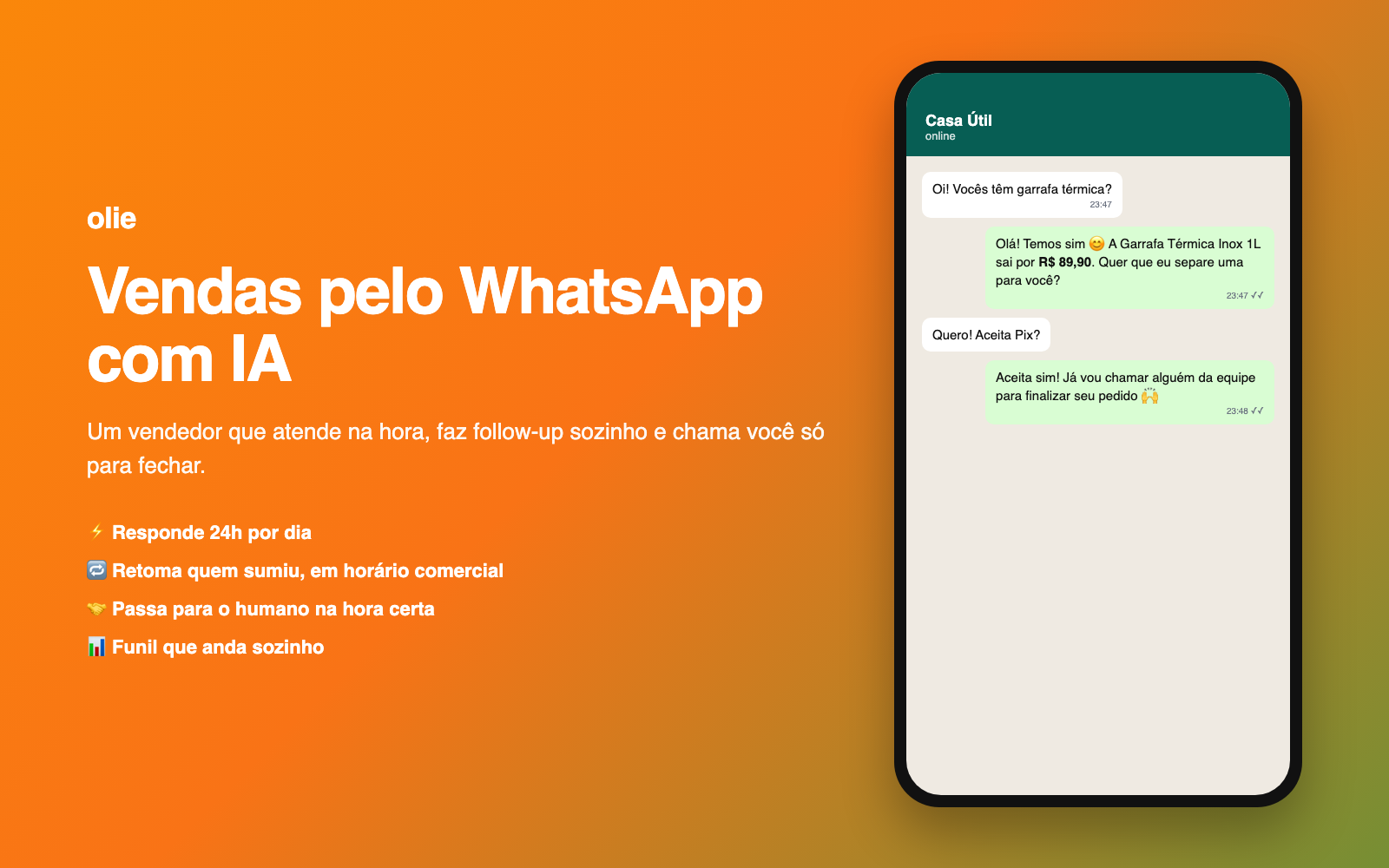 Vendas pelo WhatsApp com IA