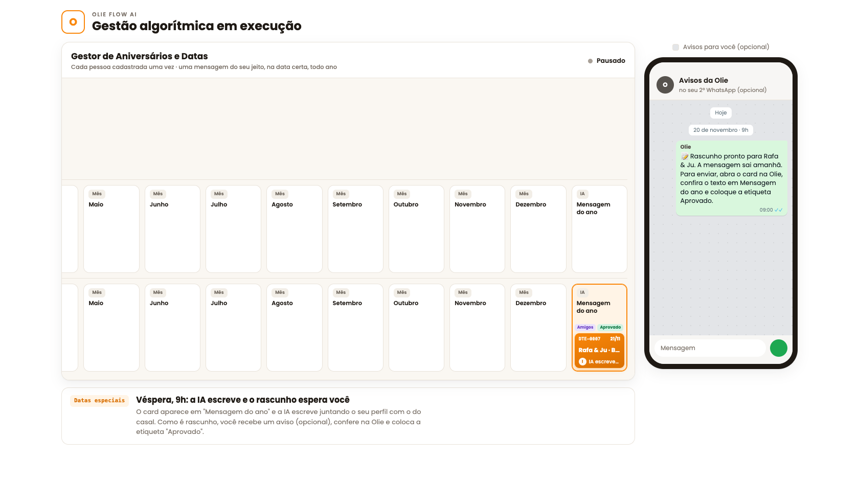 Gestor de Aniversários e Datas: tela 5 de 9