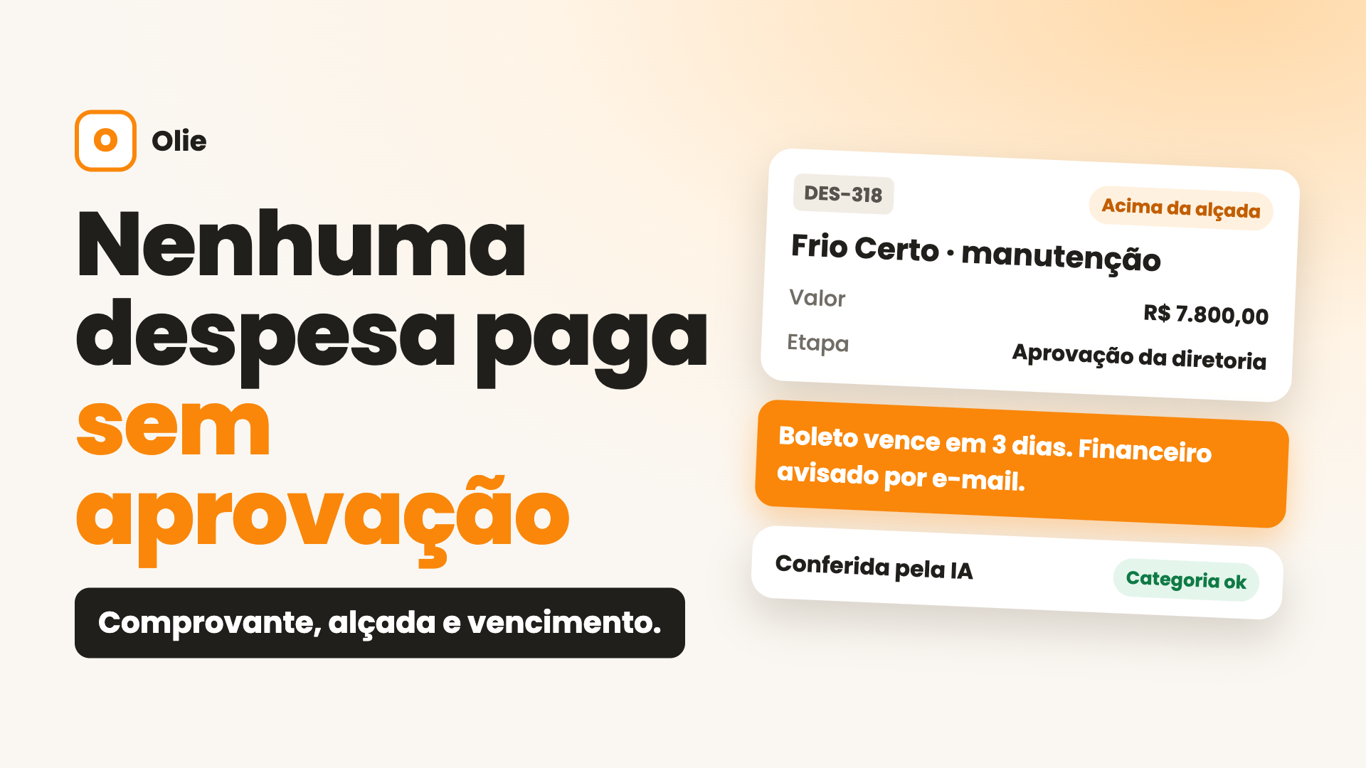 Lançamento de Despesas: tela 1 de 5