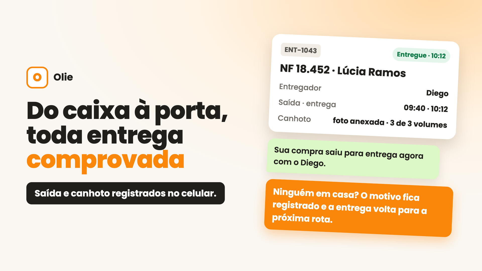 Controle de Entregas: tela 1 de 5